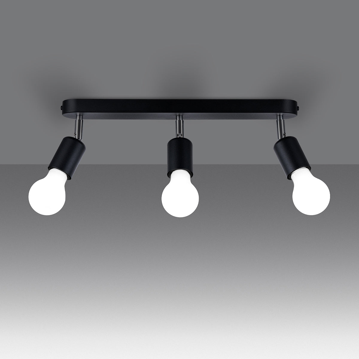 Deckenleuchte FORNES 3 schwarz Sollux Lighting