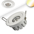 LED Einbaustrahler SUNSET, weiß, 15W, 45°, 2200-3100K, Dimm-to-warm
