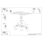 Deckenleuchte - Spot - Strahler LEMMI 3 schwarz Sollux Lighting