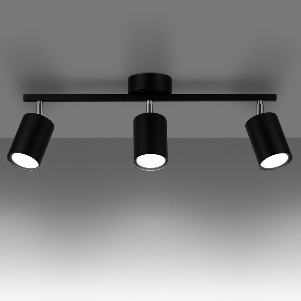 Deckenleuchte - Spot - Strahler LEMMI 3 schwarz Sollux Lighting