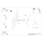Wandleuchte SAVAR 1 schwarz Sollux Lighting