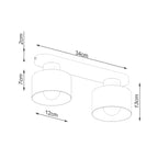 Deckenleuchte - Spot - Strahler SAVAR 2 schwarz Sollux Lighting