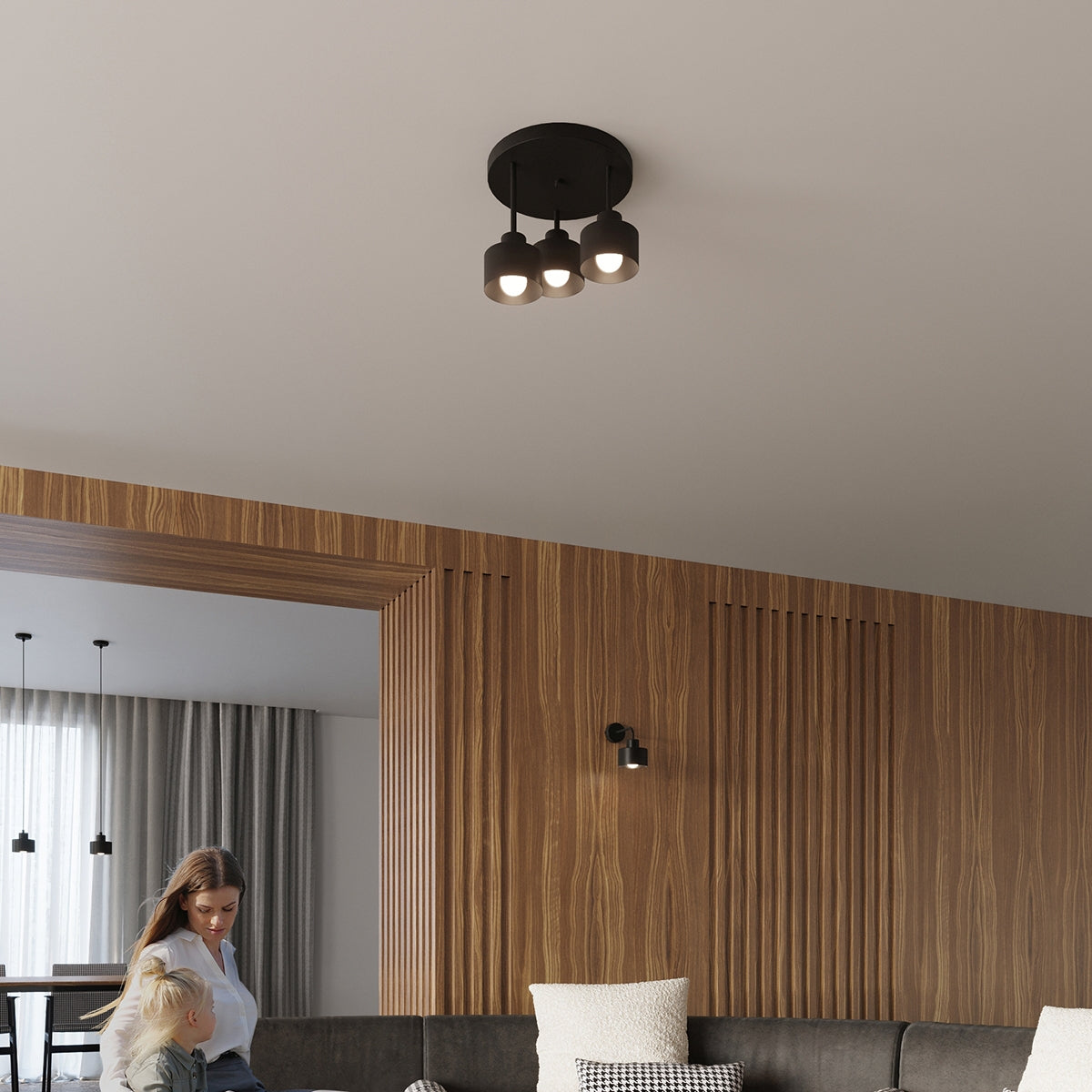 Deckenleuchte - Spot - Strahler SAVAR 2 schwarz Sollux Lighting