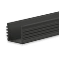 LED Aufbauprofil SURF12 BORDERLESS Aluminium schwarz pulverbeschichtet RAL 9005, 200cm