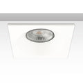 Einbaurahmen eckig mit Glaslinse, Loch 72mm, weiß, für GU10/MR16 Spots