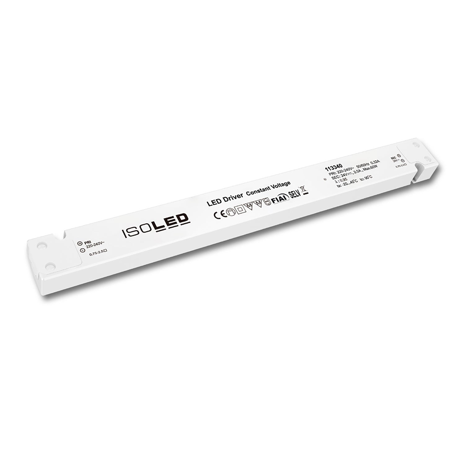 LED Trafo 24V/DC, 0-60W, SELV, ultraflach, ultraschmal – Leuchtenshop ...
