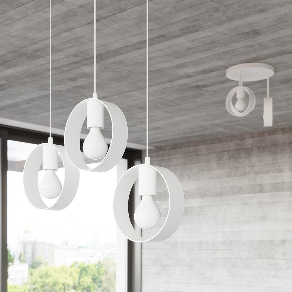 Pendelleuchte TITRAN 3 biała Sollux Lighting