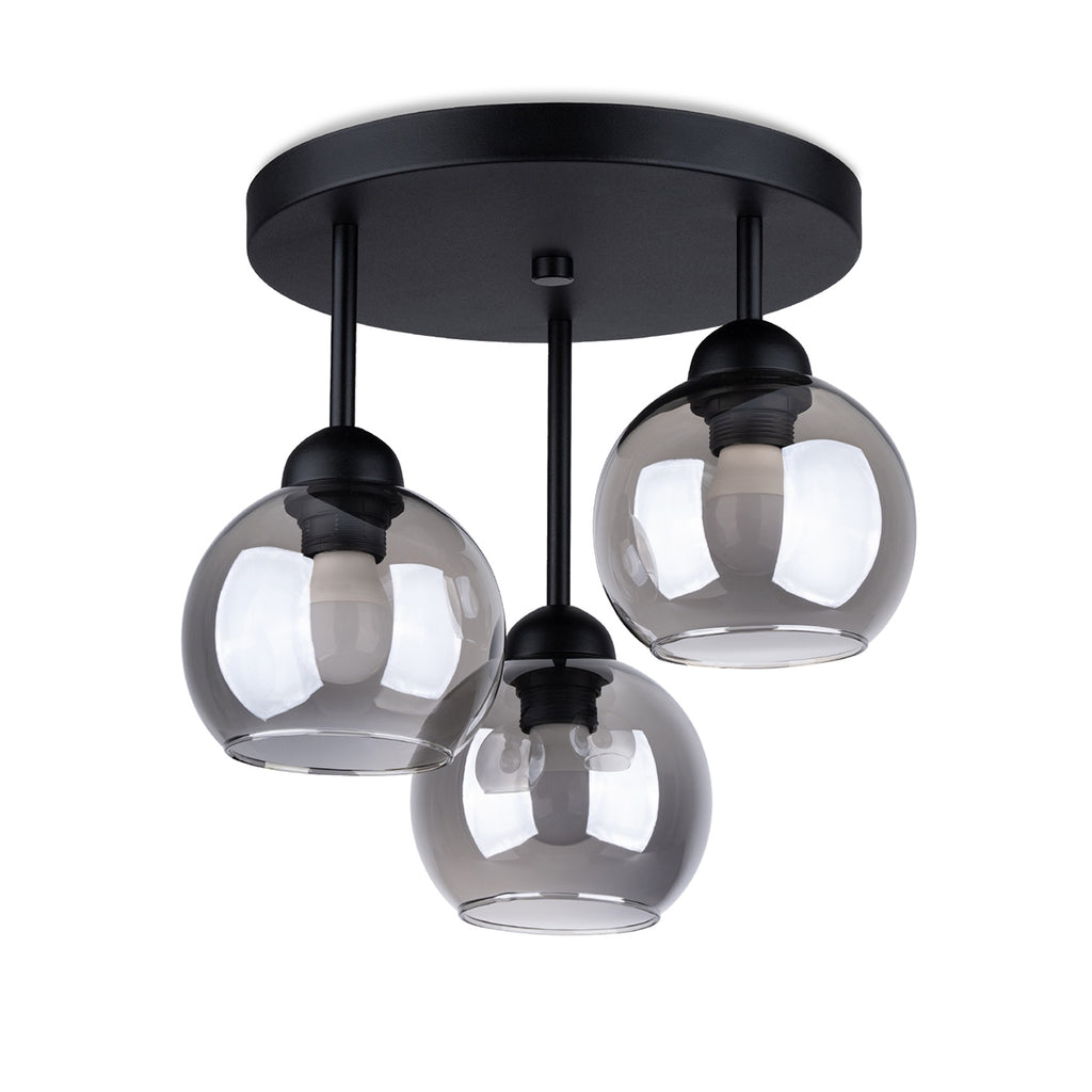 Pendelleuchte ALINO 3 schwarz Sollux Lighting