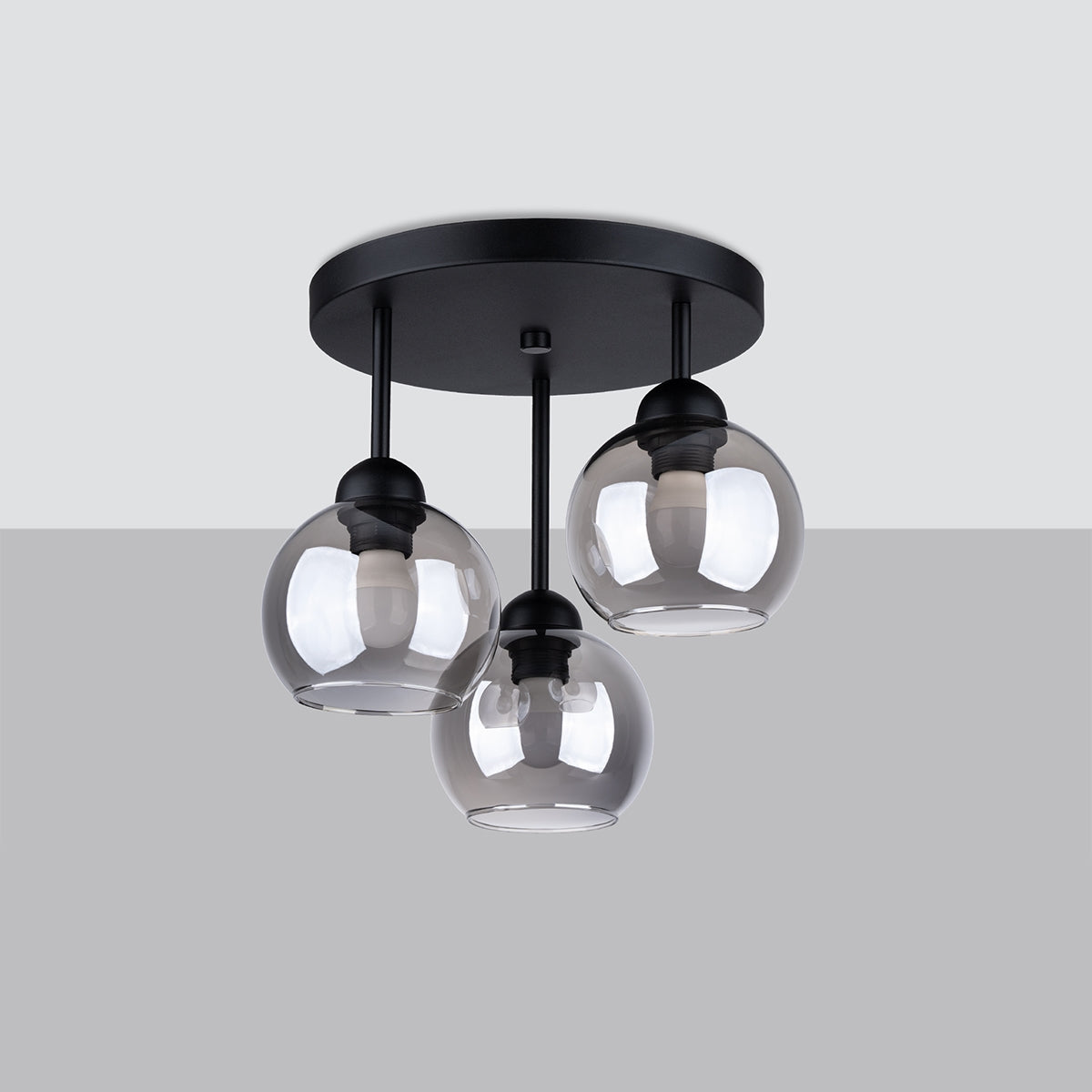 Pendelleuchte ALINO 3 schwarz Sollux Lighting