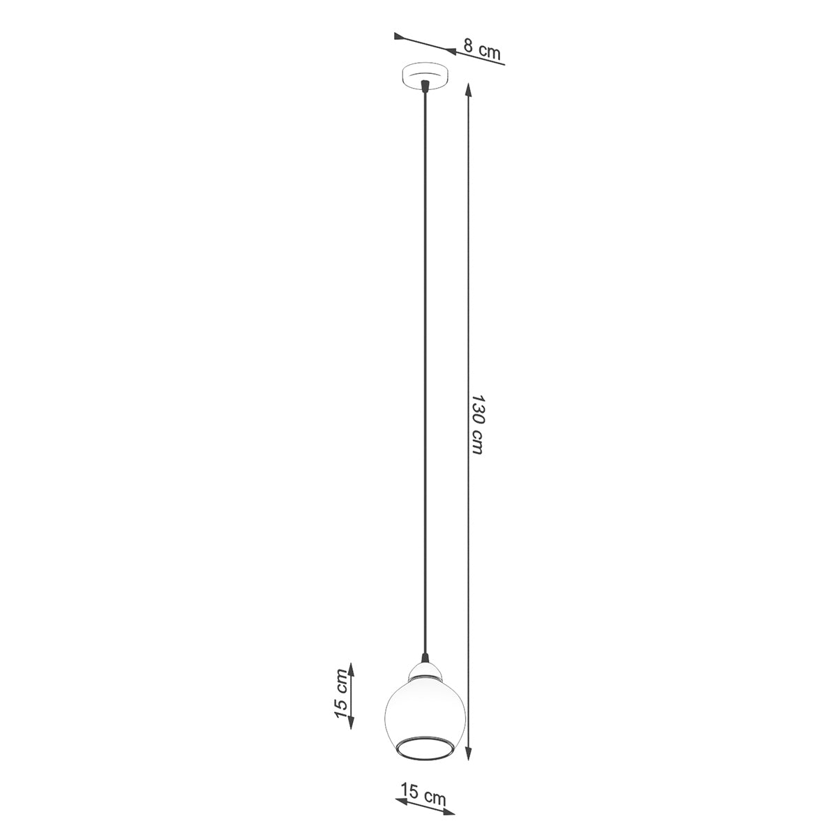 Pendelleuchte ALINO 1 schwarz Sollux Lighting