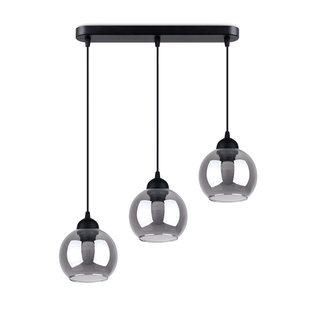 Pendelleuchte ALINO 3 schwarz Sollux Lighting