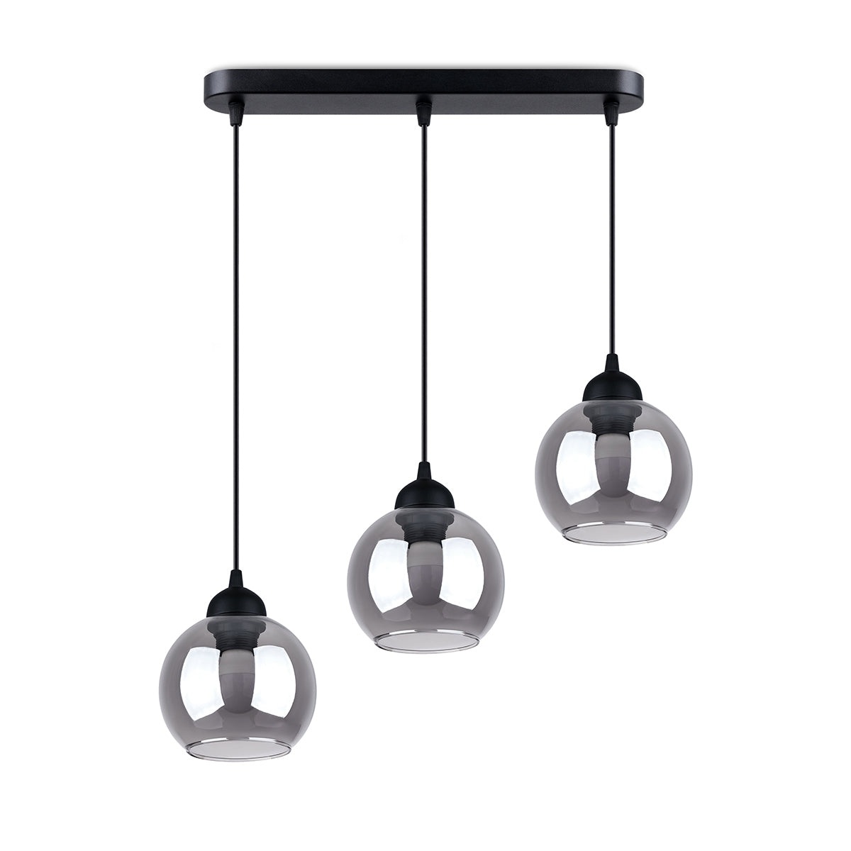 Pendelleuchte ALINO 3 schwarz Sollux Lighting