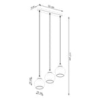 Pendelleuchte ALINO 3 schwarz Sollux Lighting