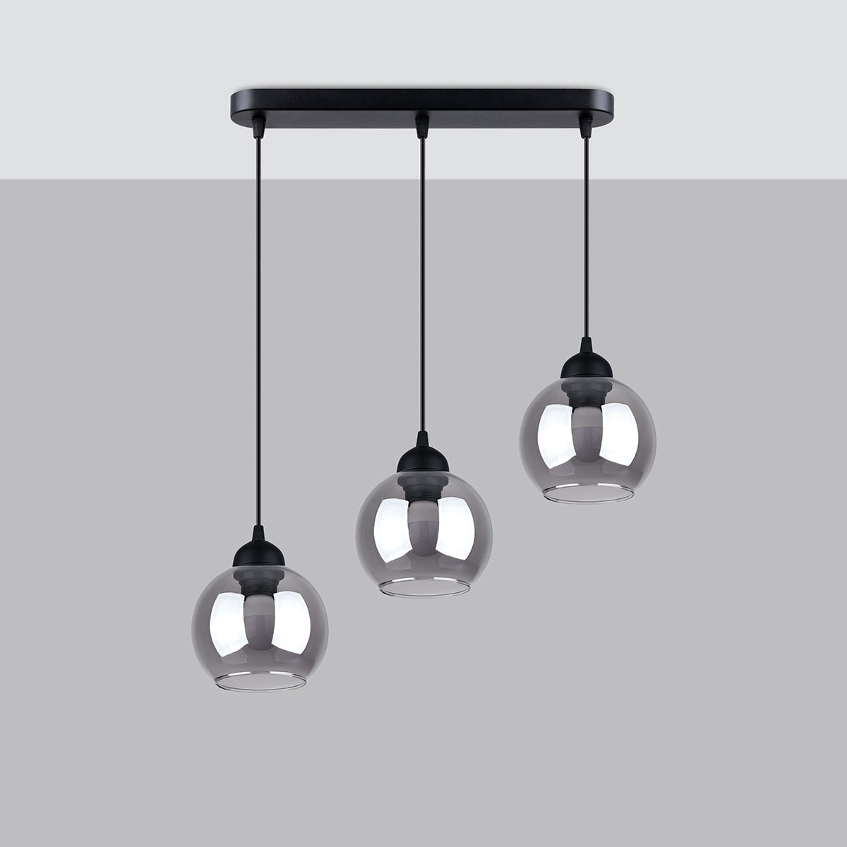 Pendelleuchte ALINO 3 schwarz Sollux Lighting