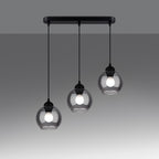 Pendelleuchte ALINO 3 schwarz Sollux Lighting