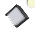 LED Wandleuchte eckig, 6W, IP54, sandschwarz, warmweiß