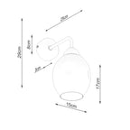 Wandleuchte FILLAN 1 schwarz Sollux Lighting