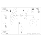 Wandleuchte FILLAN 1 schwarz Sollux Lighting