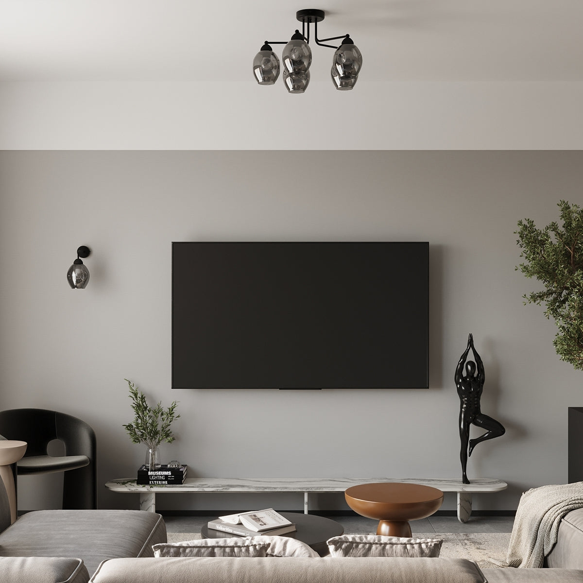 Wandleuchte FILLAN 1 schwarz Sollux Lighting