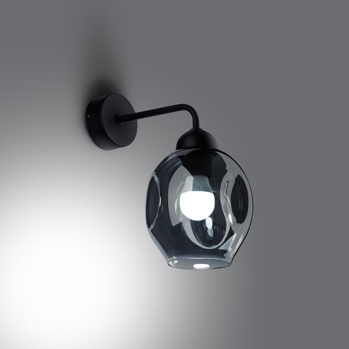 Wandleuchte FILLAN 1 schwarz Sollux Lighting