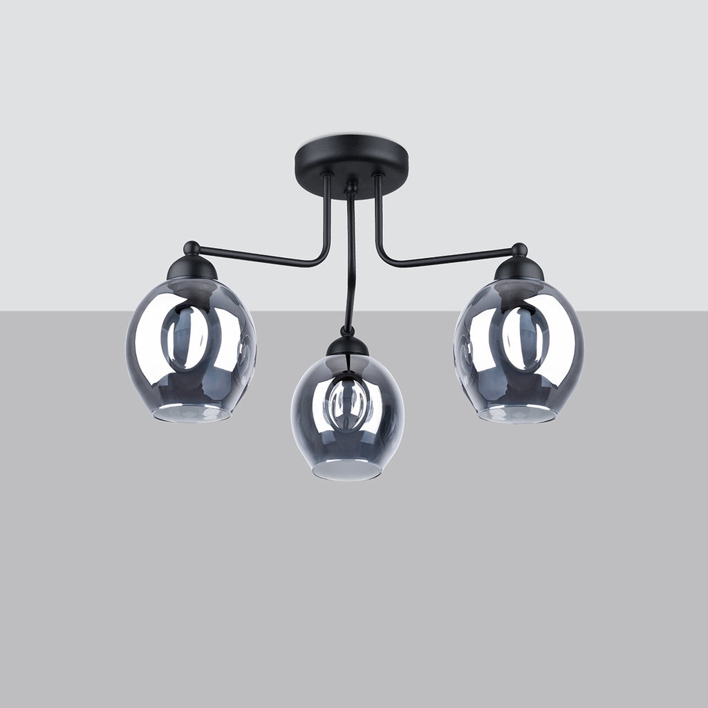 Pendelleuchte FILLAN 3 schwarz Sollux Lighting