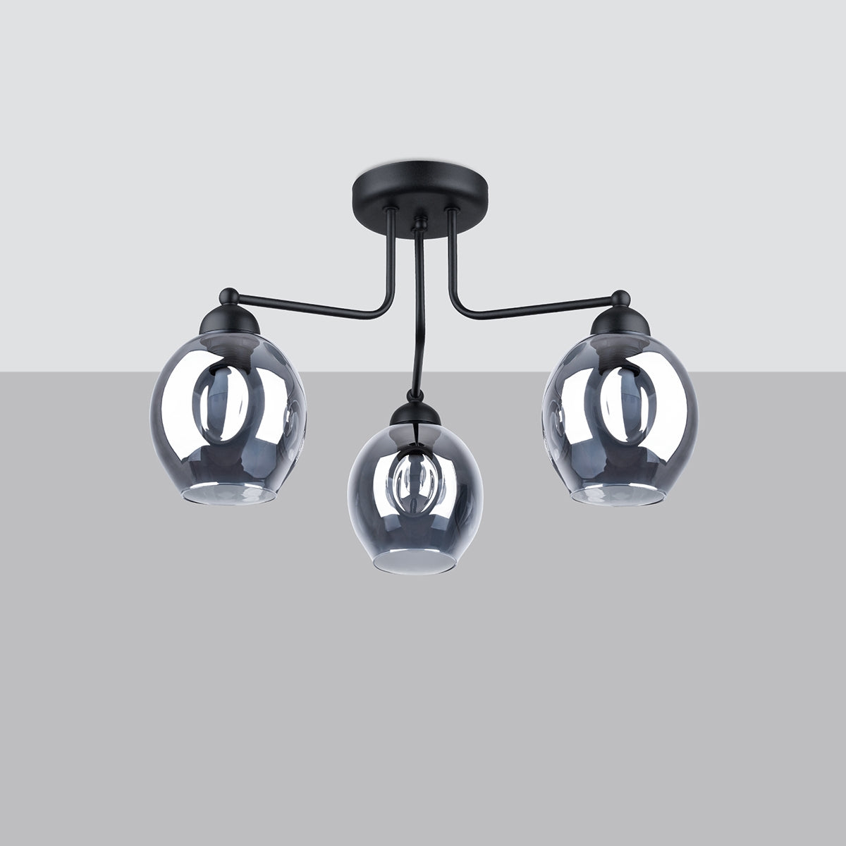 Pendelleuchte FILLAN 3 schwarz Sollux Lighting