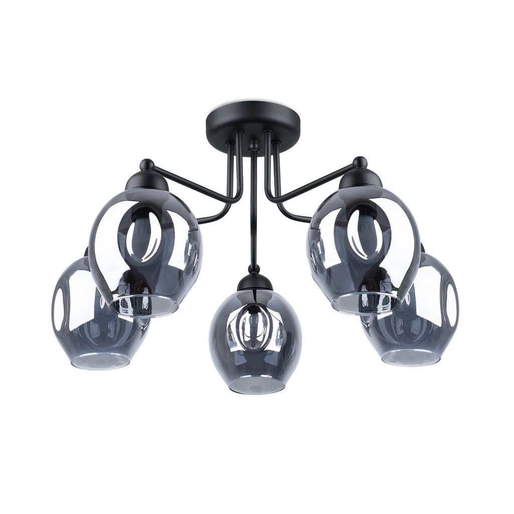Pendelleuchte FILLAN 5 schwarz Sollux Lighting