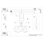 Pendelleuchte FILLAN 5 schwarz Sollux Lighting