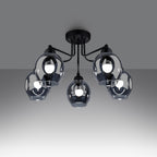 Pendelleuchte FILLAN 5 schwarz Sollux Lighting