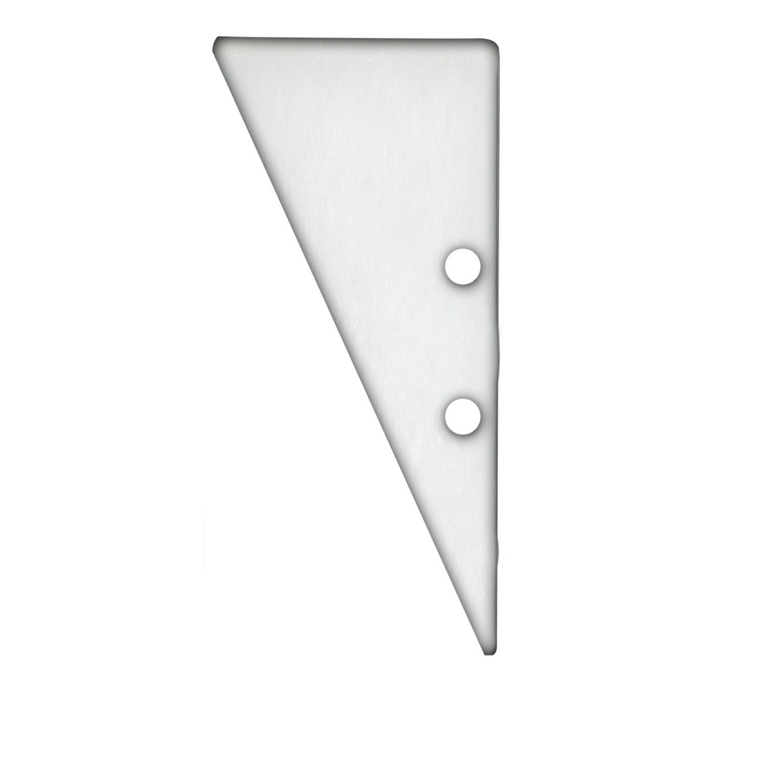 Endkappe EC91 Aluminium weiß RAL 9003 für Profil HIDE TRIANGLE inkl. Schrauben