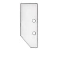 Endkappe EC92 Aluminium weiß RAL 9003 für Profil HIDE ASYNC inkl. Schrauben