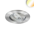 LED Einbauleuchte Sunset Slim68 Alu, rund, 9W, 1800-2800K, Dimm-to-warm