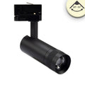 3-Phasen Schienenstrahler fokussierbar, 8W, 20°-55°, schwarz matt, 3000K, dimmbar