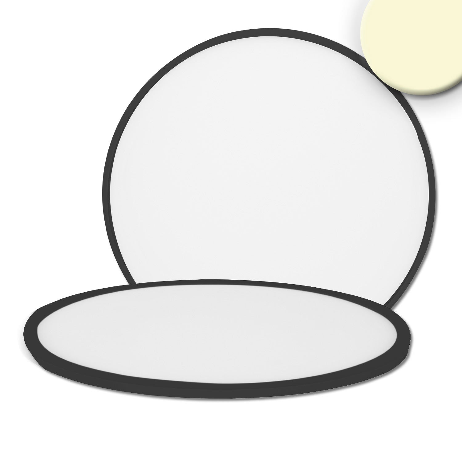 LED Deckenleuchte Slim420 Up&Down, schwarz, 24W, rund, DN420, warmweiß