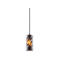 Pendelleuchte, Smoky curled Glas, E27, 50-300cm, exkl. Leuchtmittel, exkl. Baldachin