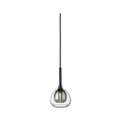 Pendelleuchte, clear/black Glas, E14, 50-300cm, exkl. Leuchtmittel, exkl. Baldachin
