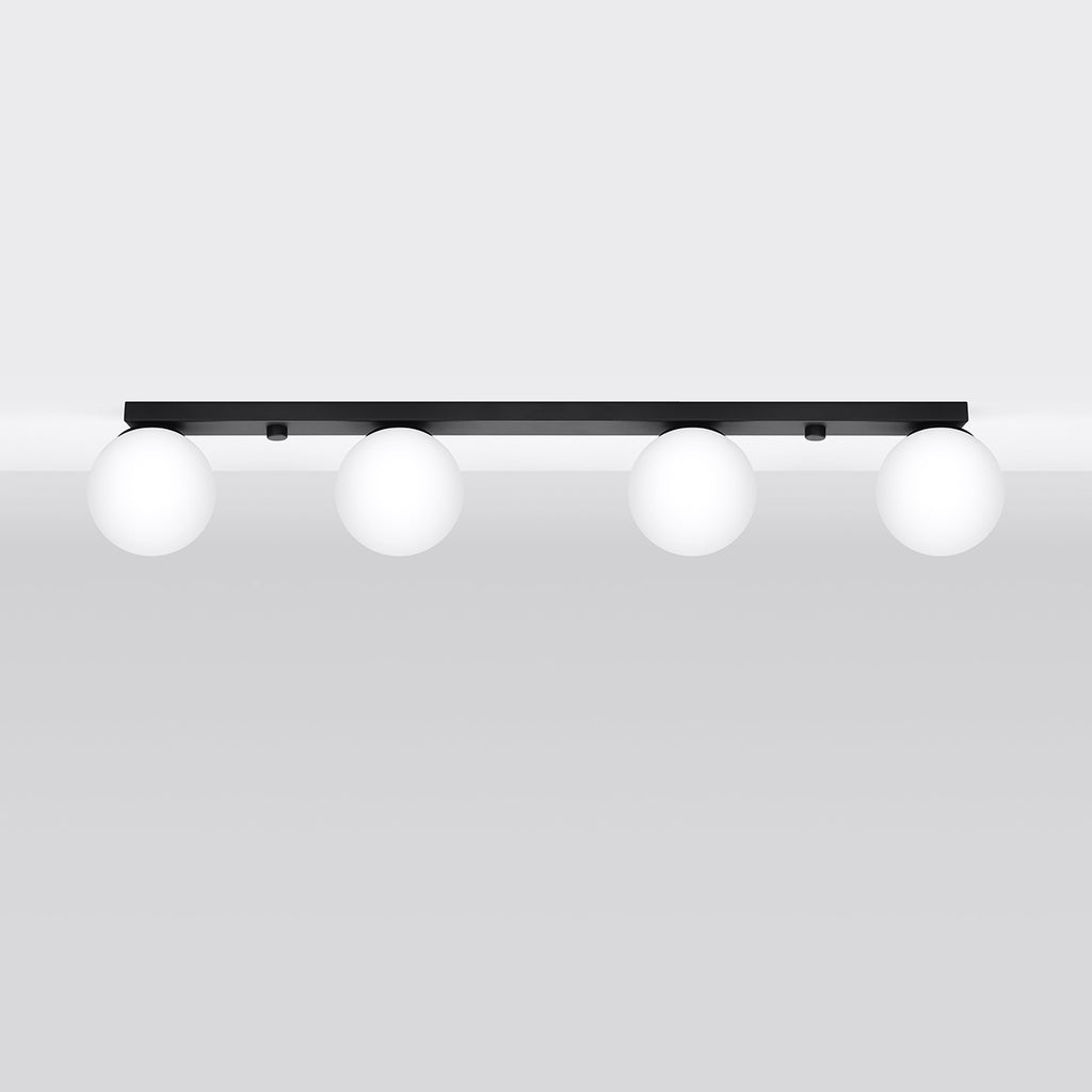 Deckenleuchte YOLI 4 schwarz Sollux Lighting