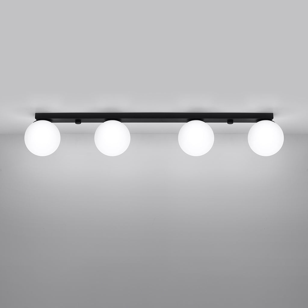 Deckenleuchte YOLI 4 schwarz Sollux Lighting
