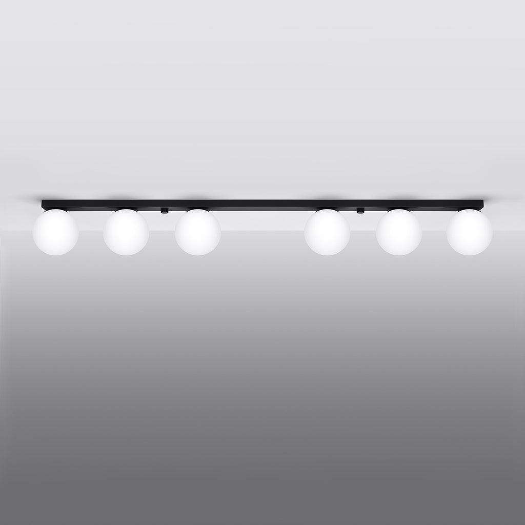 Deckenleuchte YOLI 6 schwarz Sollux Lighting