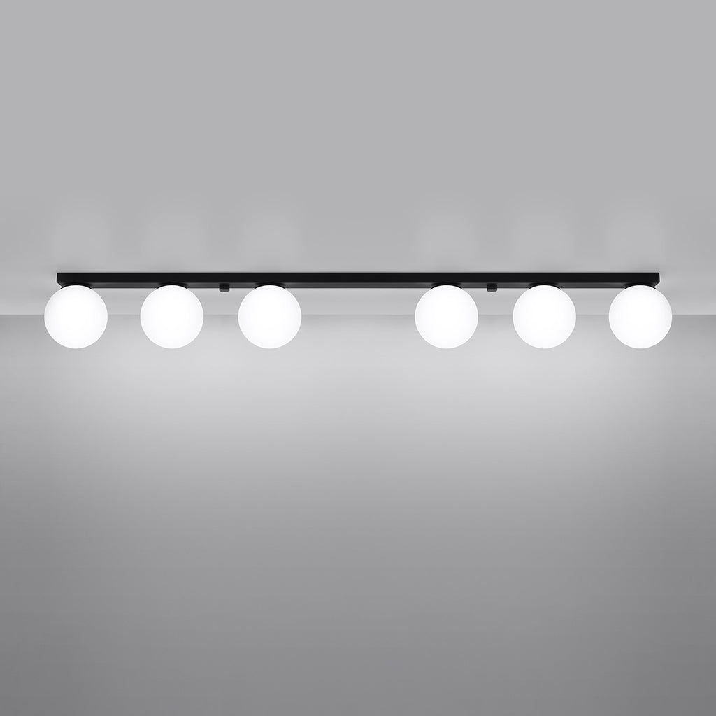 Deckenleuchte YOLI 6 schwarz Sollux Lighting