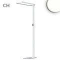 LED Office Pro Stehleuchte Up&Down, 80W+20W, silber, UGR<19, neutralweiß, Touch-Dimm, CH-Stecker