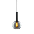 Pendelleuchte, black round Glas, E27, 20cm, 50-300cm, exkl. Leuchtmittel, exkl. Baldachin