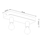 Deckenleuchte TAVO 2 Sollux Lighting