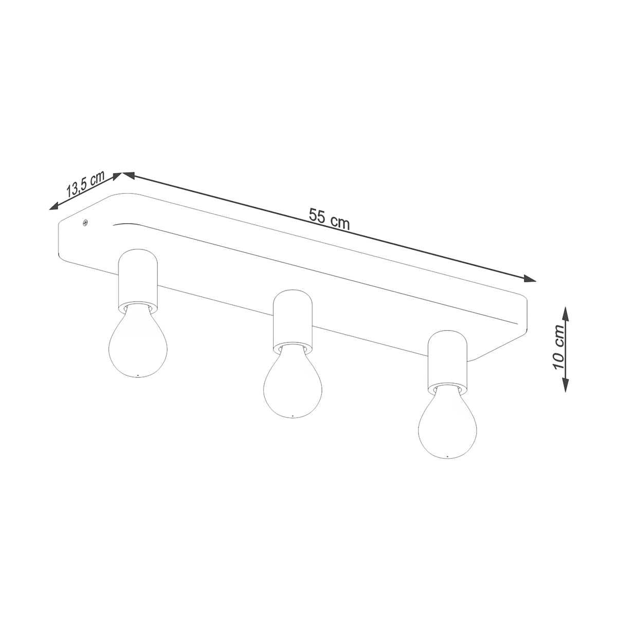 Deckenleuchte TAVO 3 Sollux Lighting