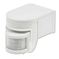 PIR Bewegungsmelder weiß, 230V, max. 4A, 180° max. 10m Detektionsradius, IP44, Aufputzmontage