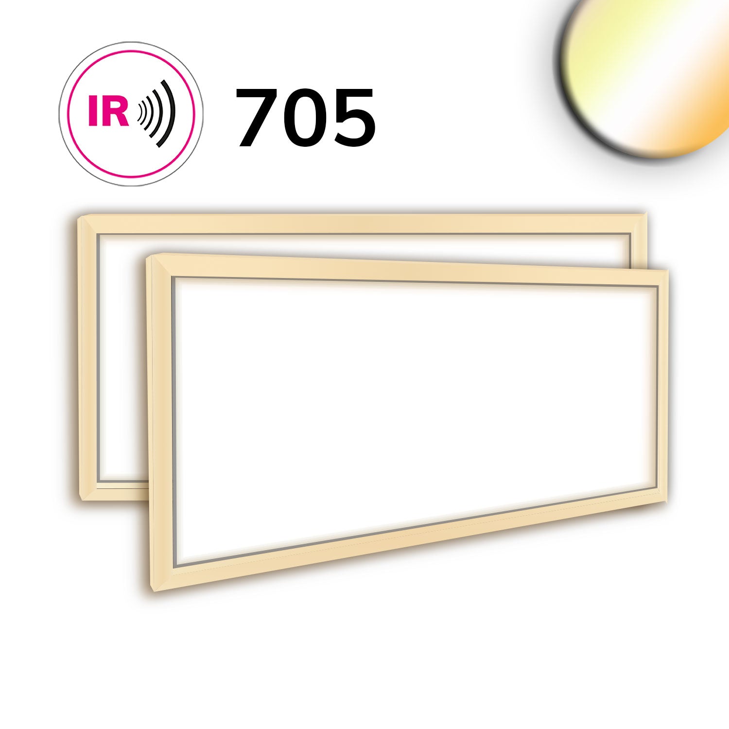 LED Leuchtrahmen H25, Innenformat 592x1192mm, 74W, weißdynamisch, CRI92