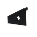 Endkappe EC111R schwarz für Profil CORNER18 mit Kabeldurchführung, rechts 1 STK
