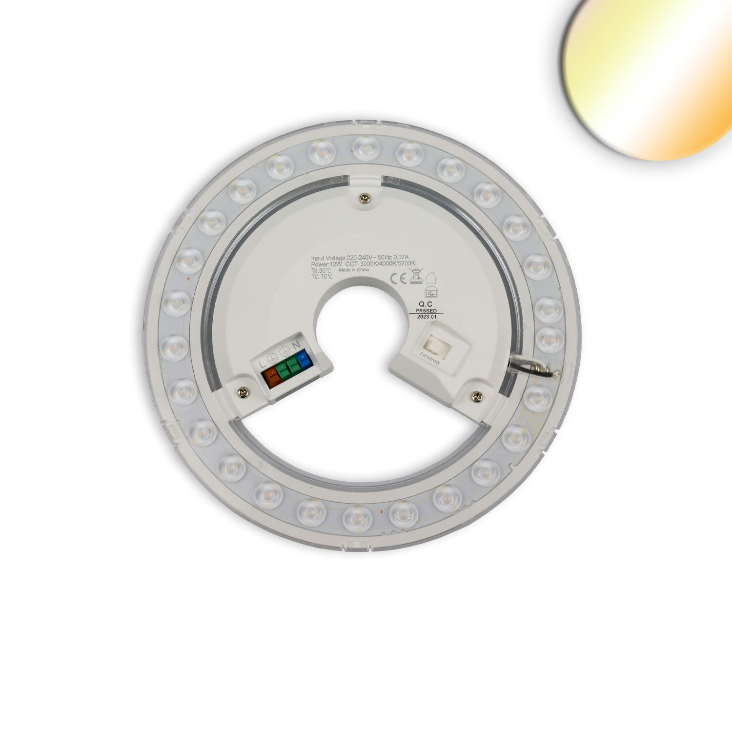 LED Umrüstplatine 190mm, 11W, 150 lm/W, mit Haltemagnet, Color 3000|4000|6000K, dimmbar