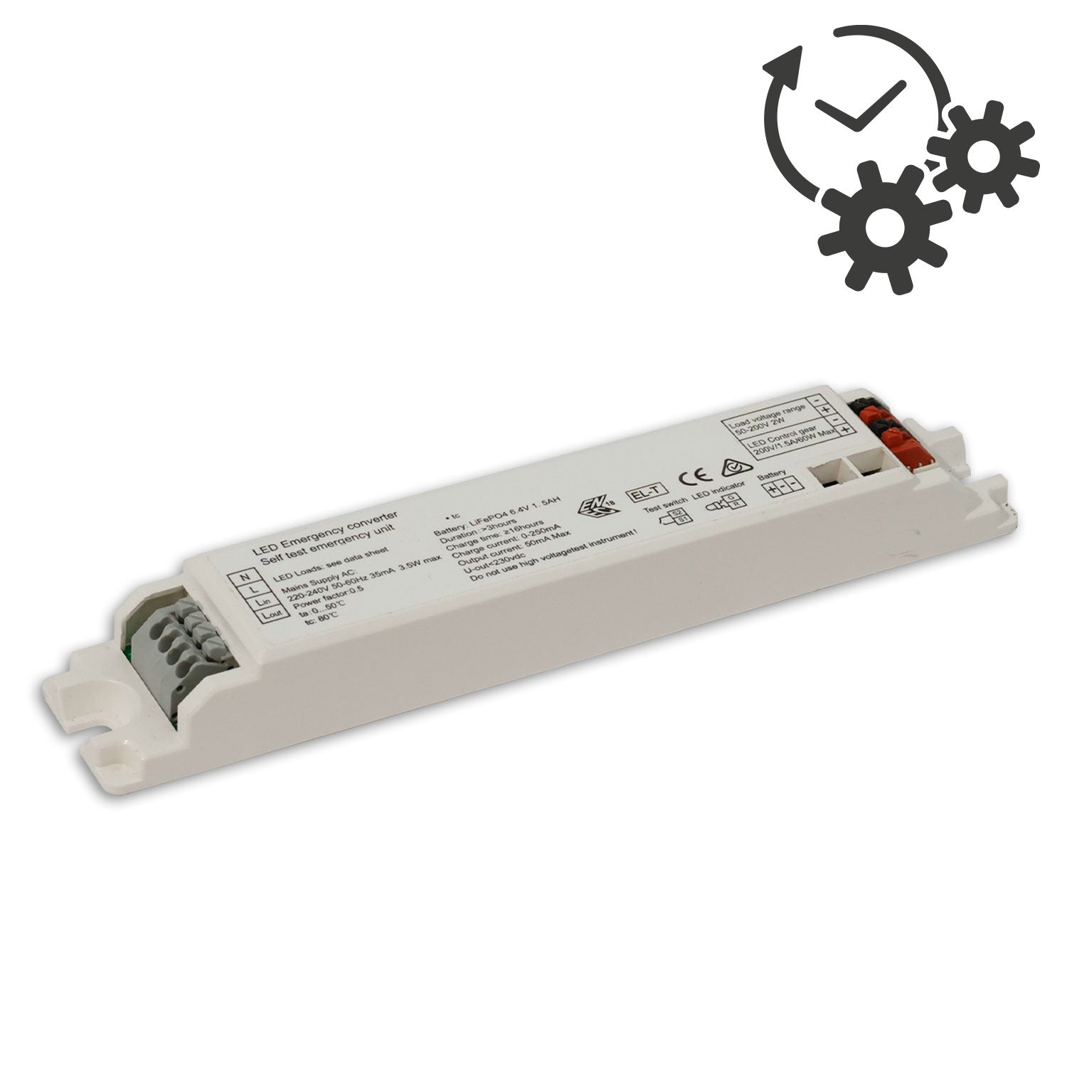 Notlicht-Upgrade mit LiFePO4 3000mAh Akku, 4W (10-50V DC)