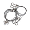 Y-Seilabhängung (2 Stk) mit Karabiner, Klappösen und Rutschklemme inkl. Stahlseil 1,5m